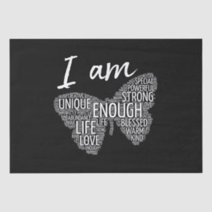 I Am Unique Strong Law of Attraction Positive Affi Tissue Paper