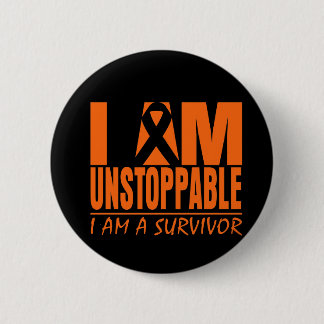 I am Unstoppable - I am a Survivor - Skin Cancer 6 Cm Round Badge