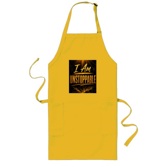 I am Unstoppable Long Apron (Front)