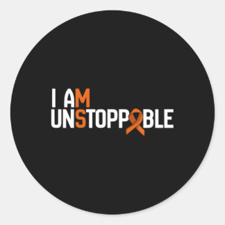 I Am Unstoppable Multiple Sclerosis Ms Awareness Classic Round Sticker
