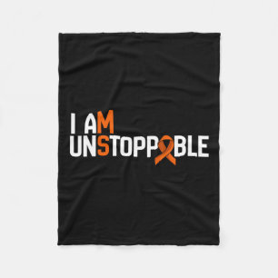 I Am Unstoppable Multiple Sclerosis Ms Awareness M Fleece Blanket