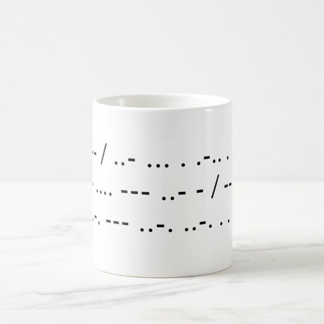 I am useless without my coffee (Morse) Mug (Center)