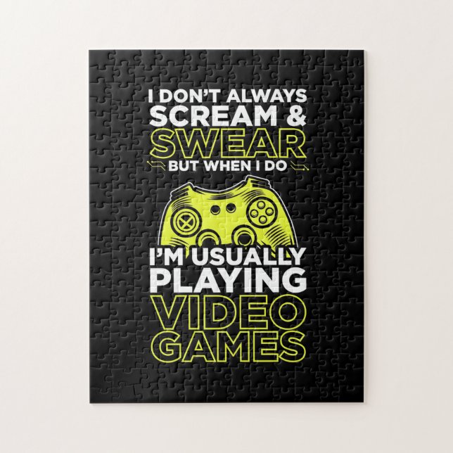I Am Usually Playing Video Games Jigsaw Puzzle (Vertical)