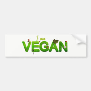 I am Vegan Bumper / Fender Sticker