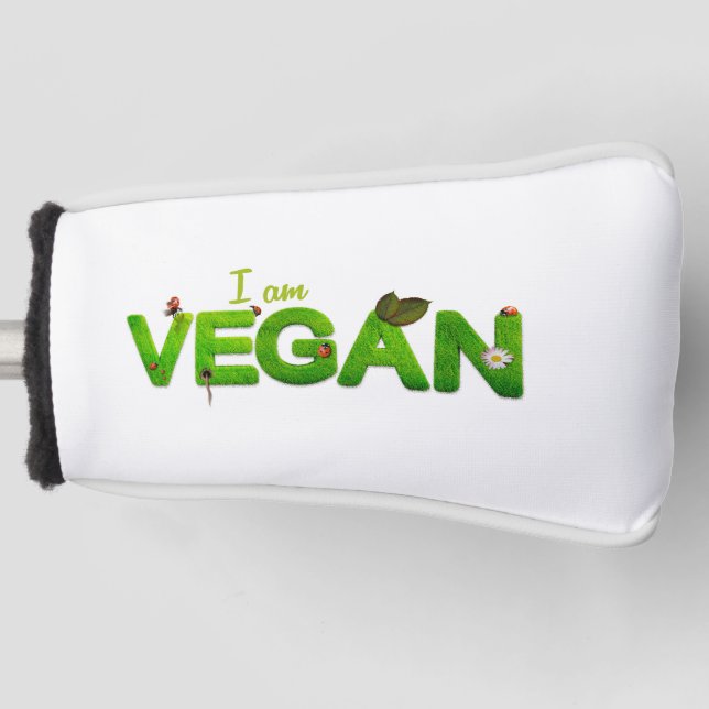 I am Vegan Golf Club Cover (Front)