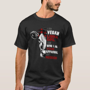 I Am Vegan Libra GIrl Cow  Womens Girls Veganism T-Shirt