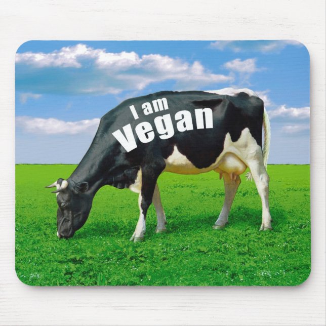 I am Vegan Mouse Mat (Front)