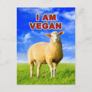 I AM VEGAN POSTCARD