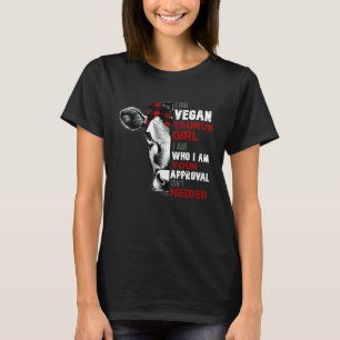 I Am Vegan Taurus GIrl Cow Womens Girls Veganism T-Shirt