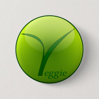 I am vegetarian 6 cm round badge