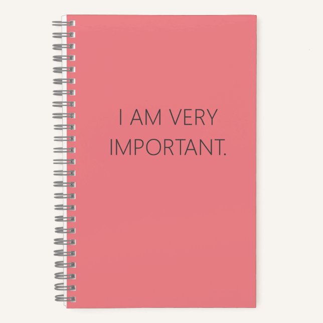 I AM VERY IMPORTANT NOTEBOOK (Front)