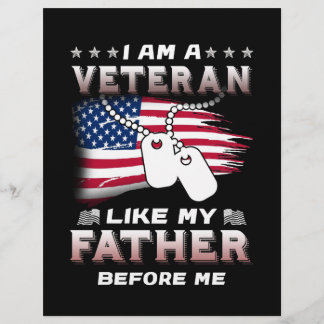 I Am Veteran Like My Father Before Me Veteran Custom Letterhead
