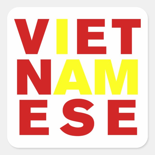 I AM VIETNAMESE SQUARE STICKER (Front)