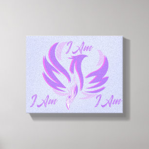 I Am Violet Flame Fire Bird Rising Canvas Print