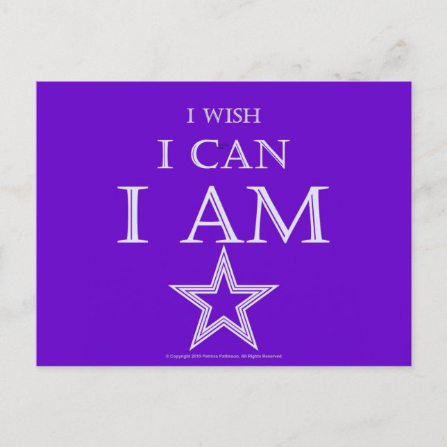I Am /w Star Postcard (Front)