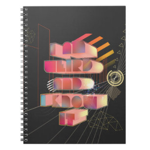 I Am Weird And I Know It Retro 3D Stylish Text Art Notebook