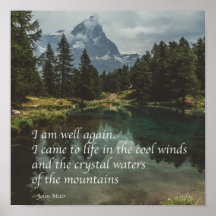 'I am well again' John Muir nature quote