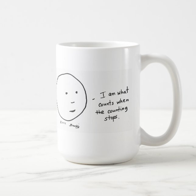 "I am what counts" mug (Right)