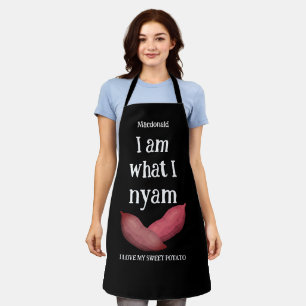 I AM WHAT I NYAM Love Sweet Potato Couples Apron