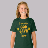 I Am Who God Says - Floral Christian Faith Based