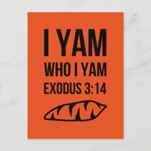 I Am Who I Am Exodus Humour Postcard