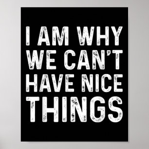 I Am Why We Can't Have Nice Things Poster