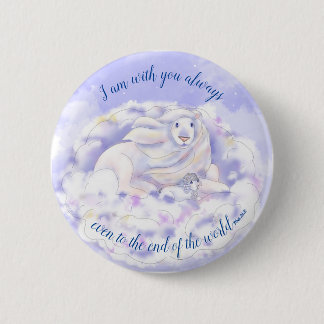 I Am With You Always Lion and Lamb | Button