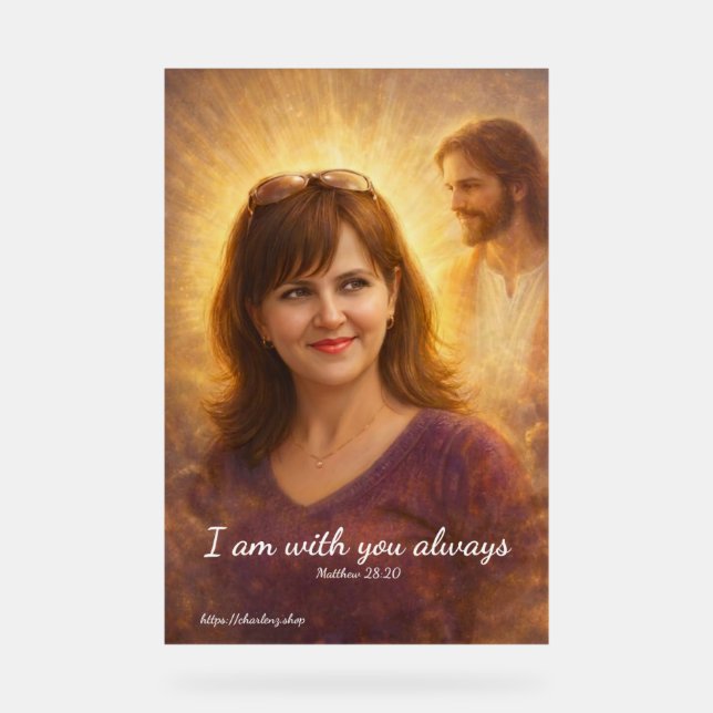 I Am With You Always" Watercolor Wall Poster (Front)