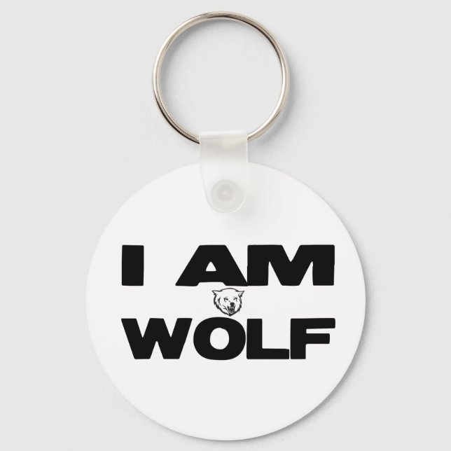 I Am Wolf Key Ring (Front)