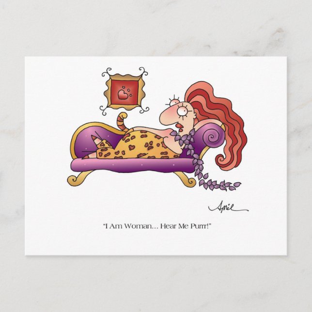 I AM WOMAN Postcard by April McCallum (Front)