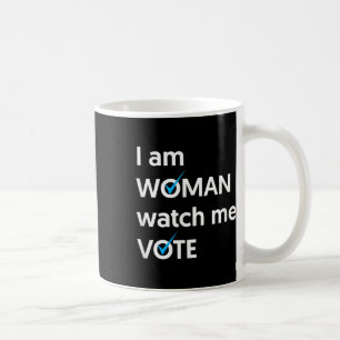 I Am Woman Watch Me Vote 2024 Blue Wave Vote Coffee Mug