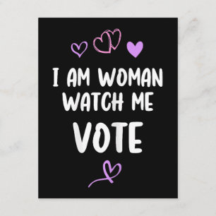 I Am Woman Watch Me Vote Enclosure Card