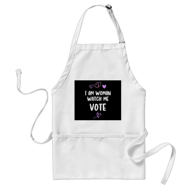 I Am Woman Watch Me Vote Standard Apron (Front)