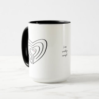 I am Worthy Enough Labyrinth Heart Mug
