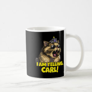 I Am Yelling Carl Funny Doughnut Cat Coffee Mug