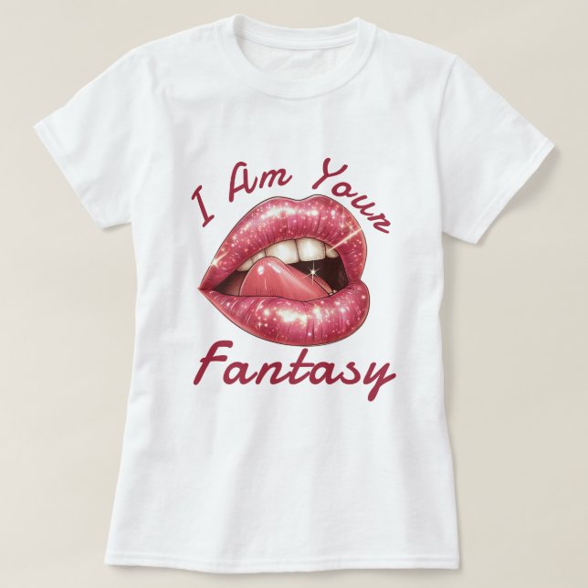 I Am Your Fantasy Sexy Lip T-Shirt (Design Front)