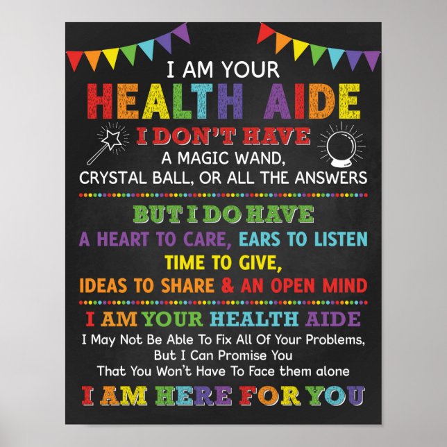 I Am Your Health Aide Poster (Front)