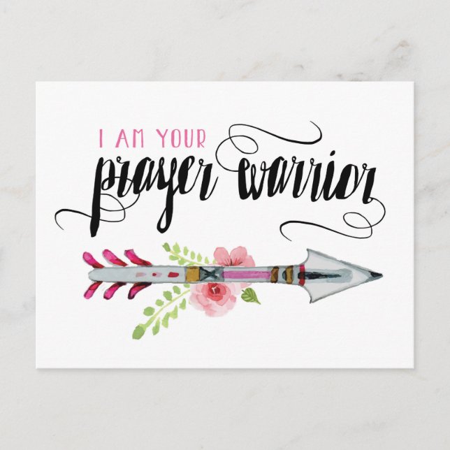I am your prayer warrior postcard (Front)