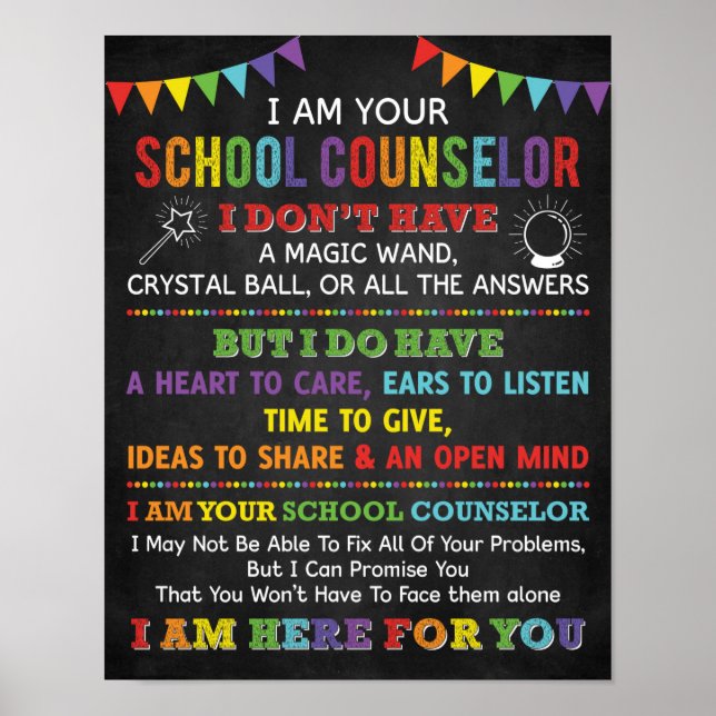 I Am Your School Counsellor Poster (Front)