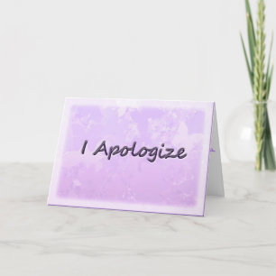 I Apologise Card