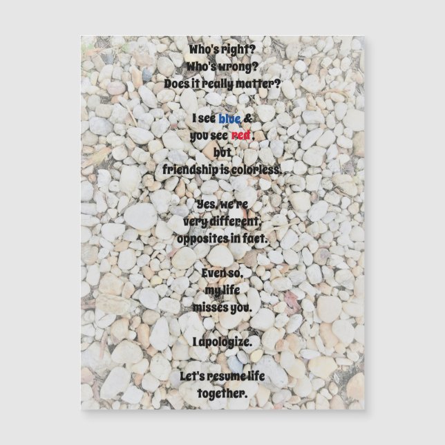 I Apologise Magnetic Greeting Card (Front)