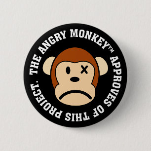 I approve of this project's progress 6 cm round badge