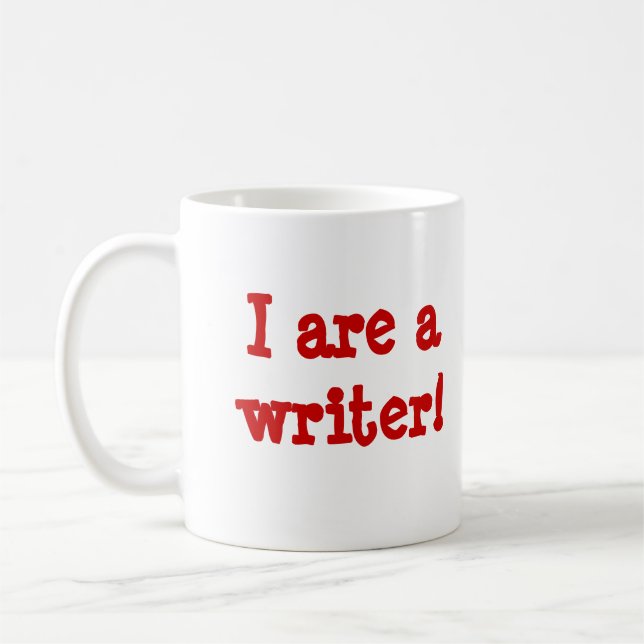 I are a writer! coffee mug (Left)