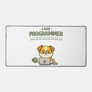 I Are Programmer Beep Boop Funny Desk Mat