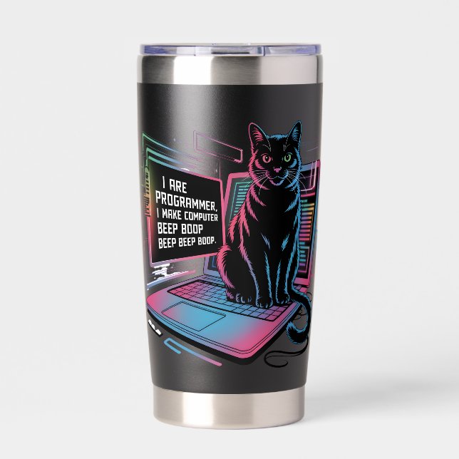 I are programmer, I make computer BEEP BOOP BEEP Insulated Tumbler (Front)