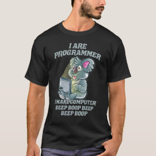 I Are Programmer Introvert IT Nerd Koala Bear Geek T-Shirt