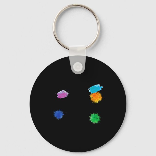 I Arted Funny Artist Painter Painting Art  Key Ring (Front)