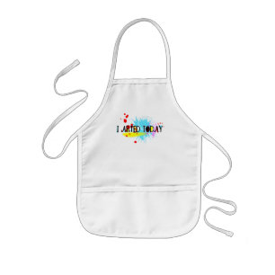 I Arted Today Funny Pun Kids Apron