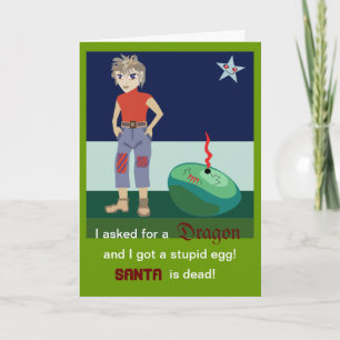 I asked for a dragon holiday card