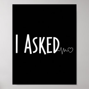 I Asked Groomsmen Proposal Couple Matching Engagem Poster